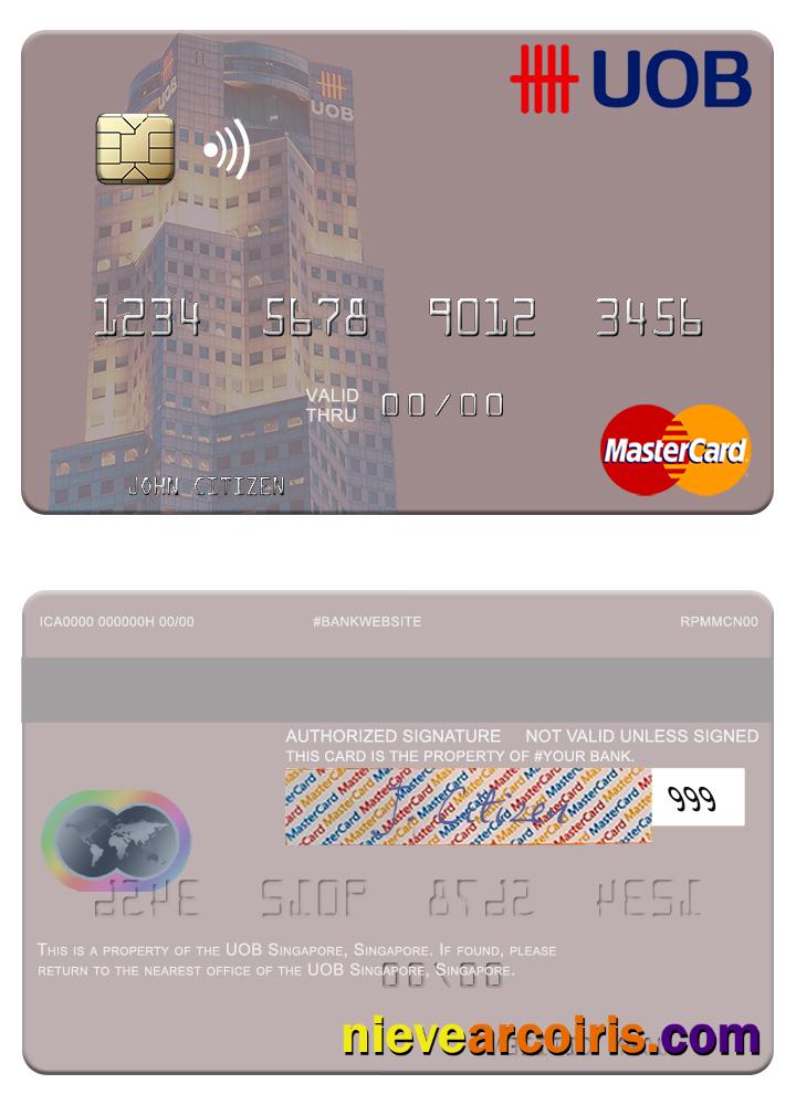 Singapore UOB Singapore mastercard